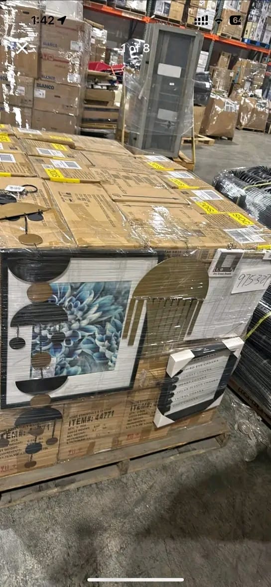 Buy truckload of mixed home decor pallets